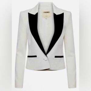 L’agence Scarlet off white tuxedo blazer jacket